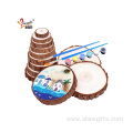 Round Natural Pine Wooden Slices Kids Painting